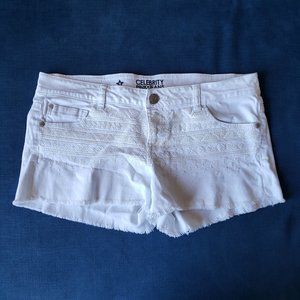 Celebrity Pink Jeans White denim shorts Size 9